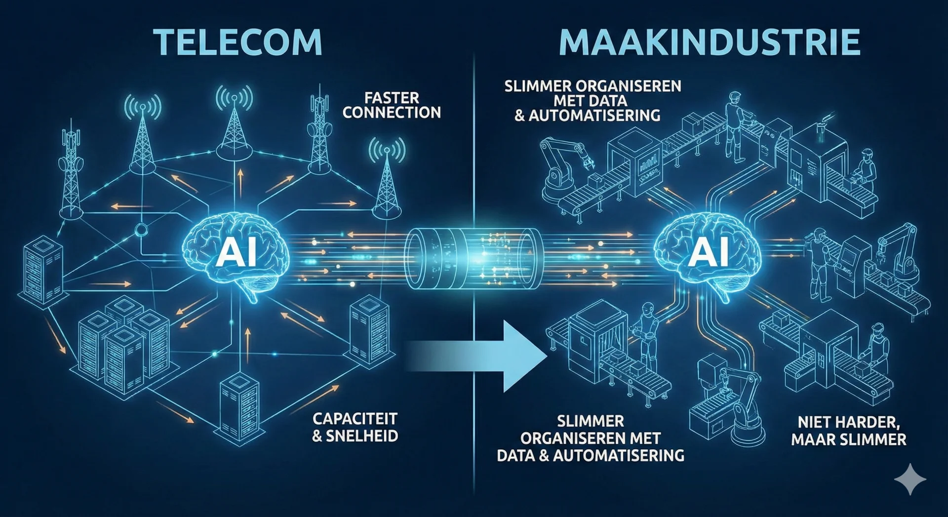 Van telecom tot maakindustrie: hoe AI productie en capaciteit transformeert